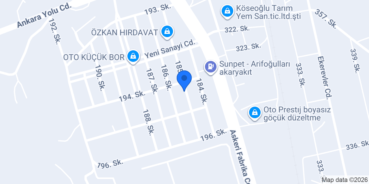 Ayhan Ahşap Dünyası konumu