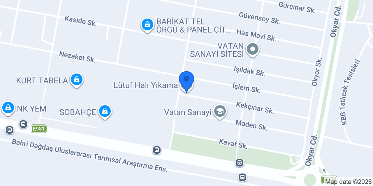 Lütuf Halı Yıkama konumu