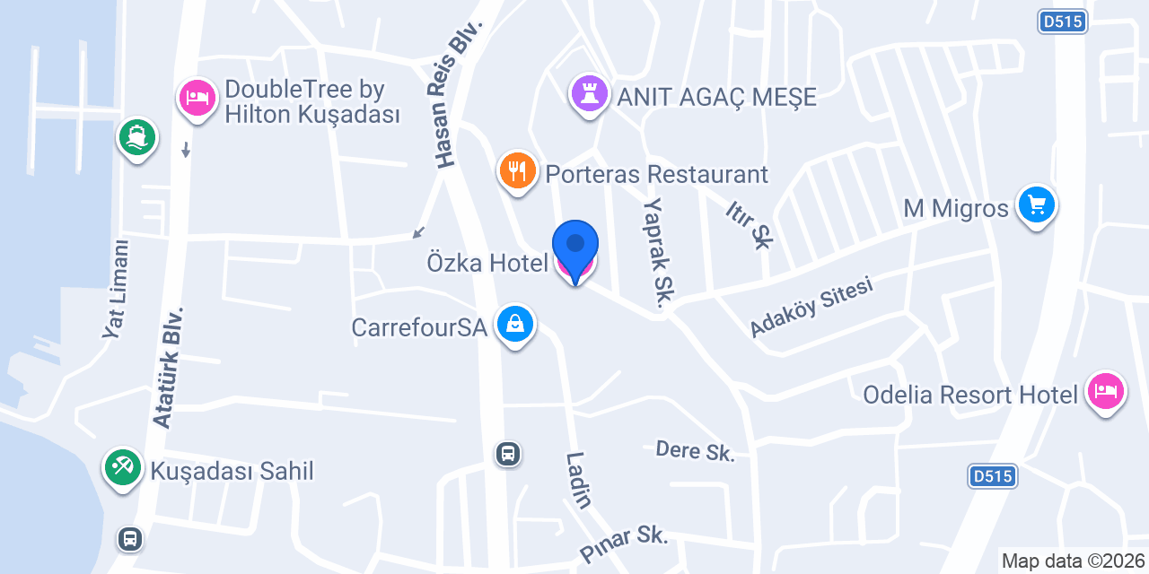 Özka Hotel konumu