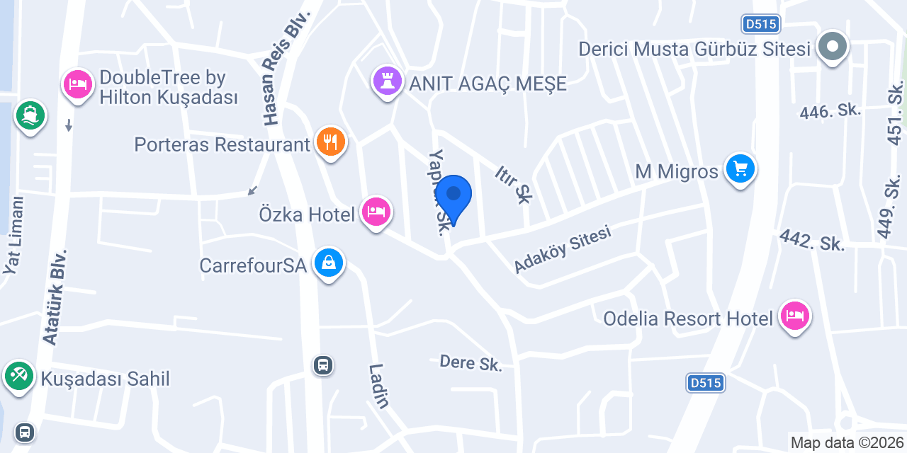 Otel Carpediem Gold Kuşadası konumu