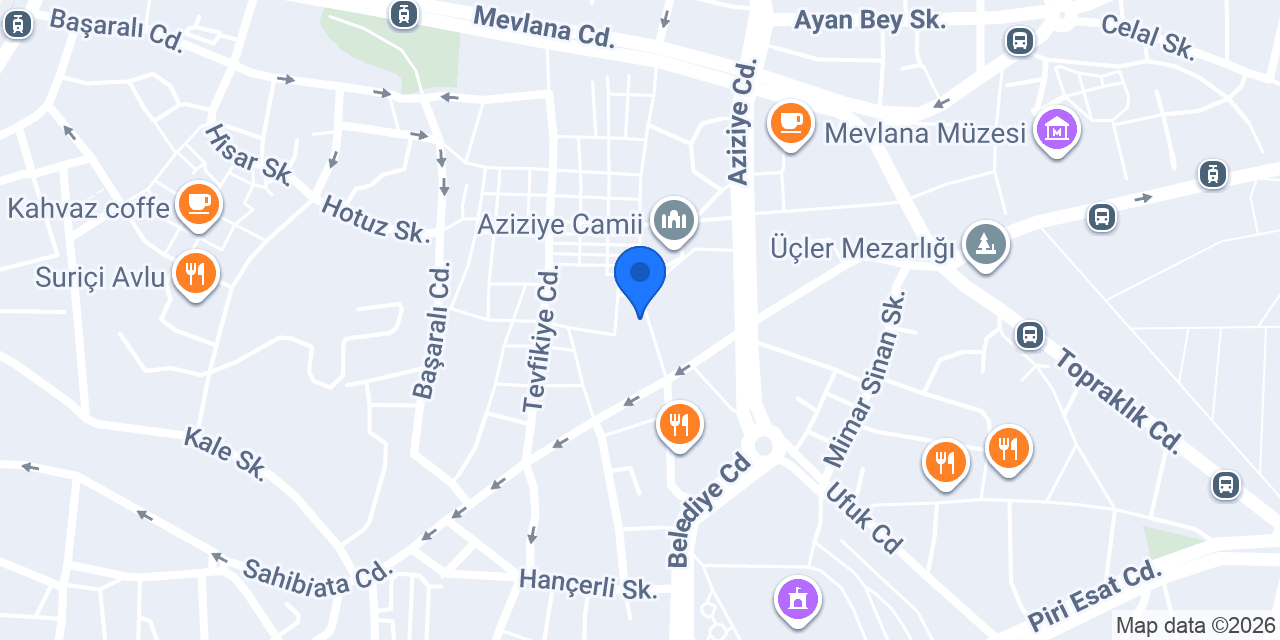 Yapı Kredi - Mevlana Şubesi konumu