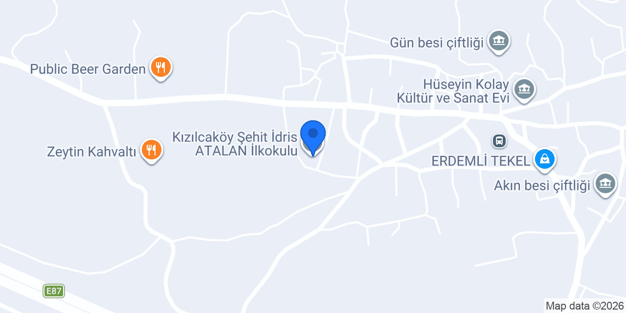 Kızılcaköy Şehit İdris ATALAN İlkokulu konumu