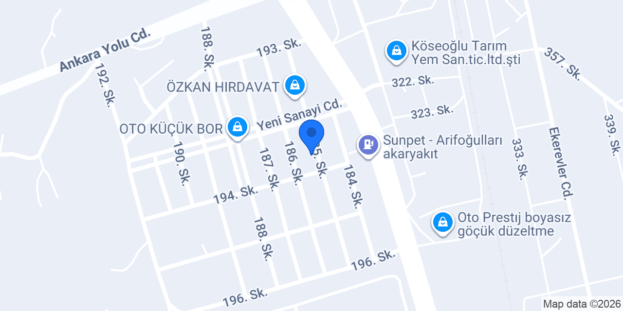 Yüksel Mobilya konumu