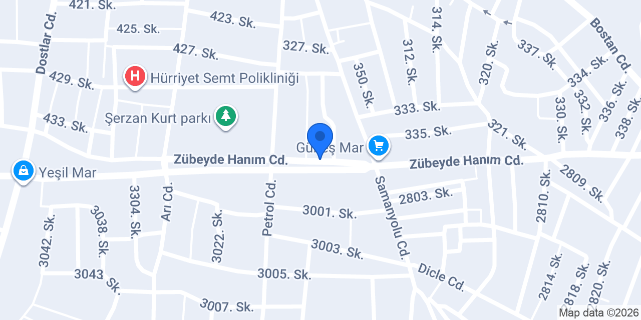 Gültekin Mobilya Dekorasyon konumu