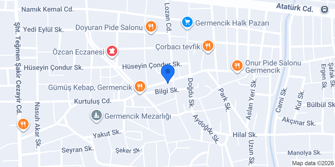 Özlem 1 Pide Salonu konumu