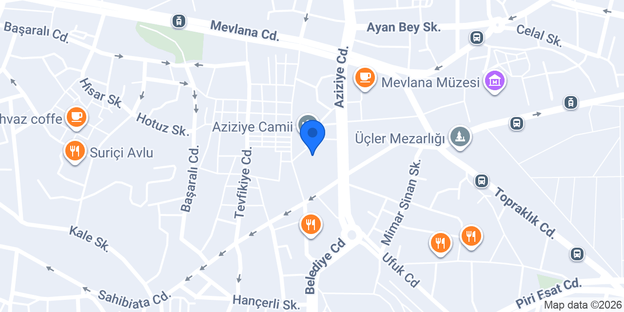 Aziziye Otel konumu