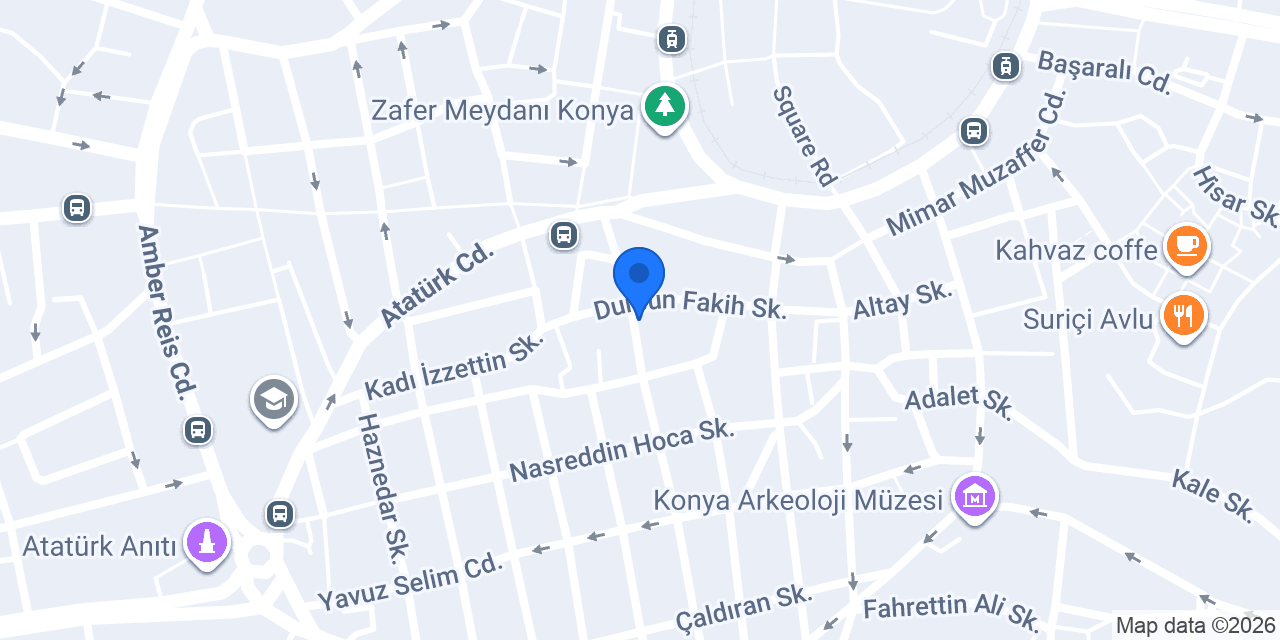 Konya Adalet Sürücü Kursu konumu