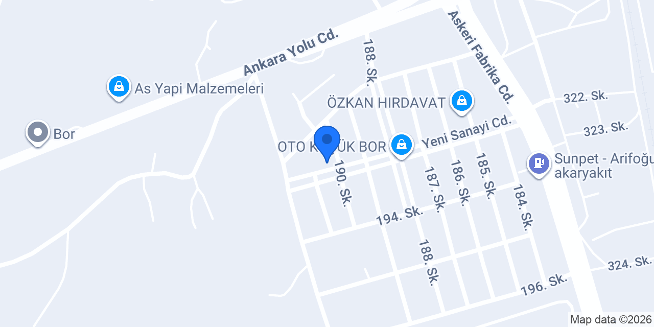 Aras oto yıkma konumu