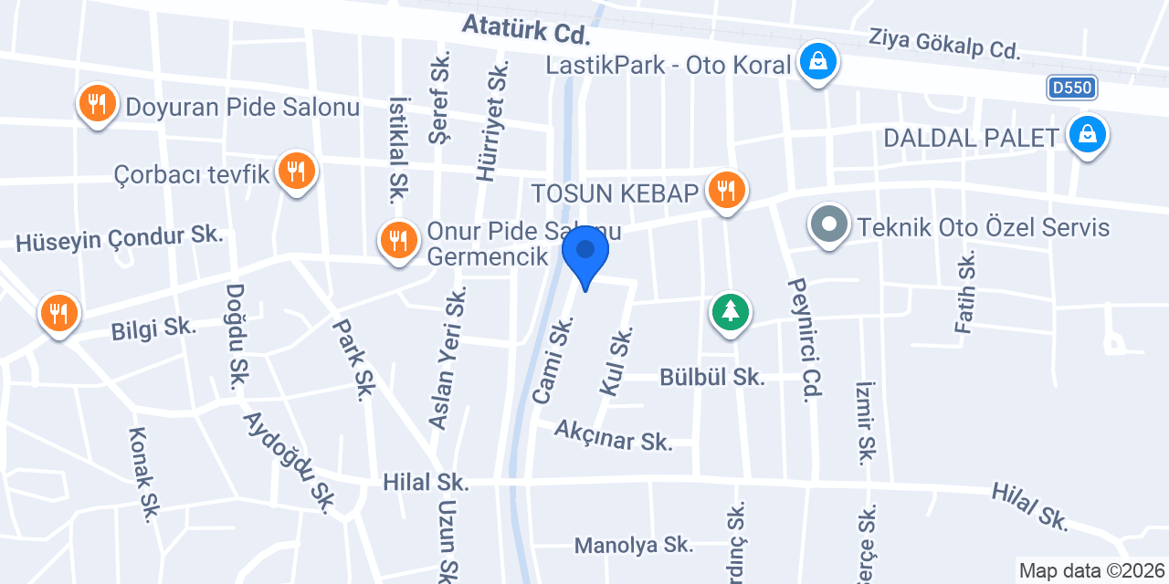 Arzu Ekmek Fabr. konumu