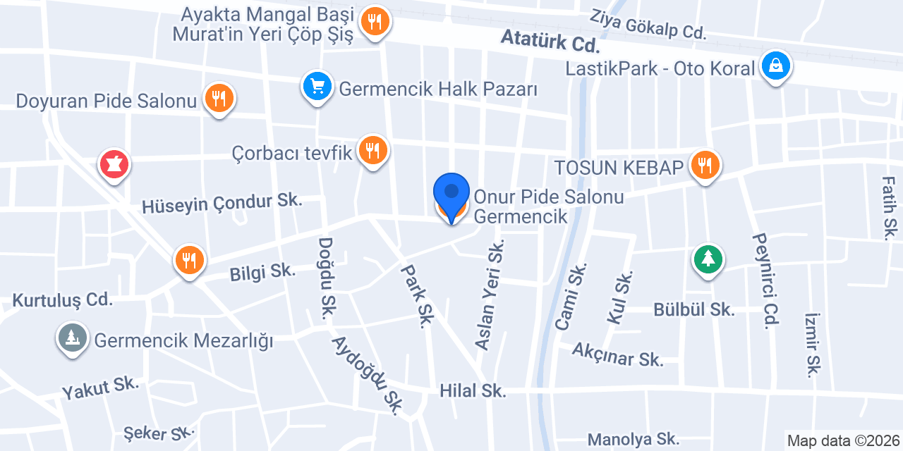 Onur Pide Salonu Germencik konumu