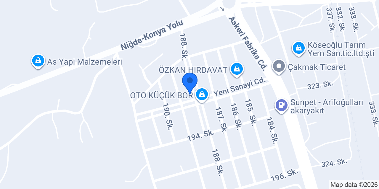 NİĞDE ÇAĞAN OTO TAMIR konumu