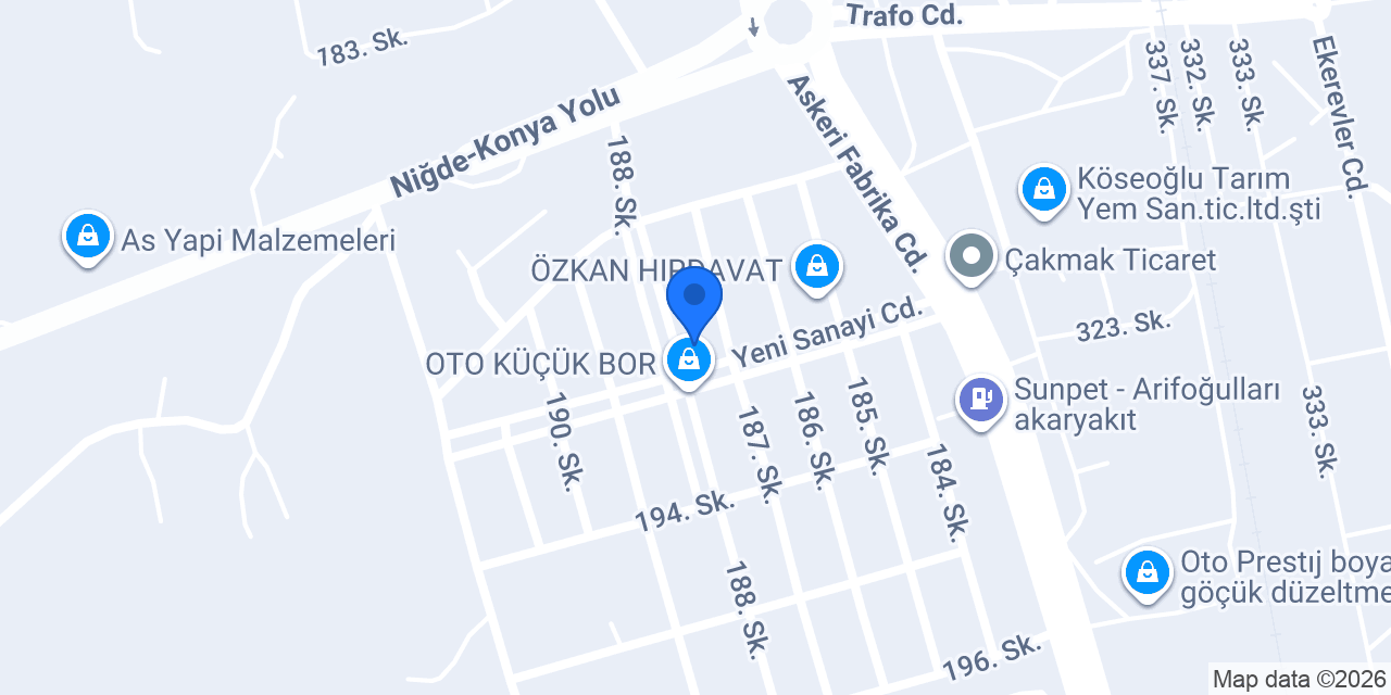 Mert Oto Tamir konumu
