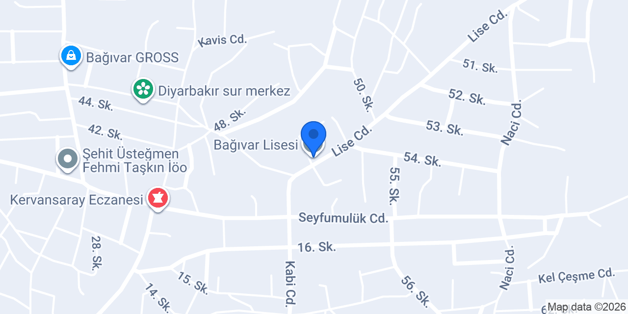 Bağıvar Lisesi konumu