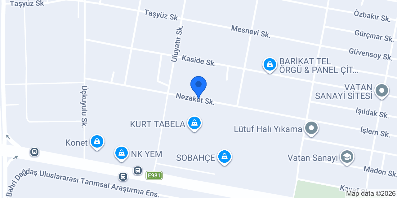 AYYILDIZ MADENİ EŞYA SAN. TİC. LTD. ŞTİ. konumu