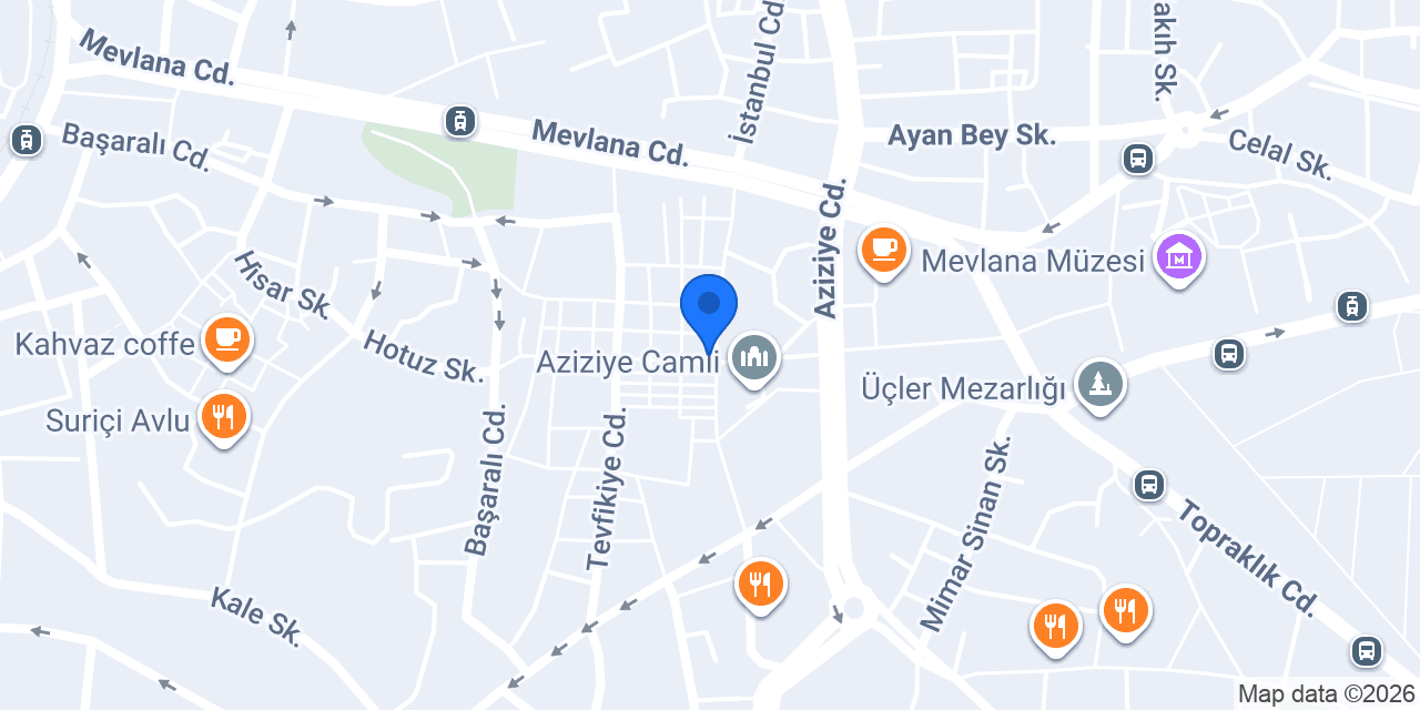Türkiye Finans Aziziye Şubesi konumu