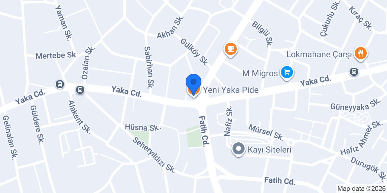 Yeni Yaka Pide konumu