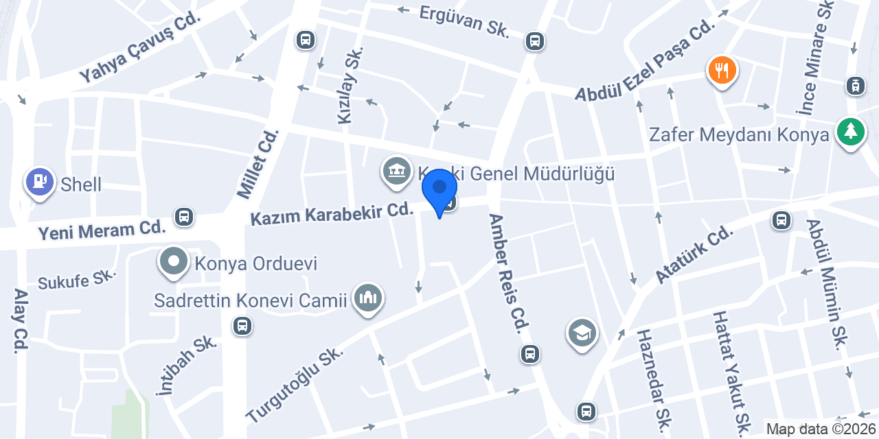 Konya Mustafa Deniz Çiçek konumu
