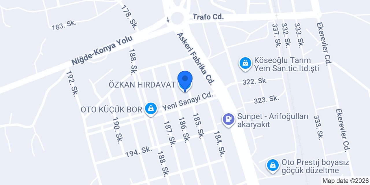 ÖZKAN HIRDAVAT konumu