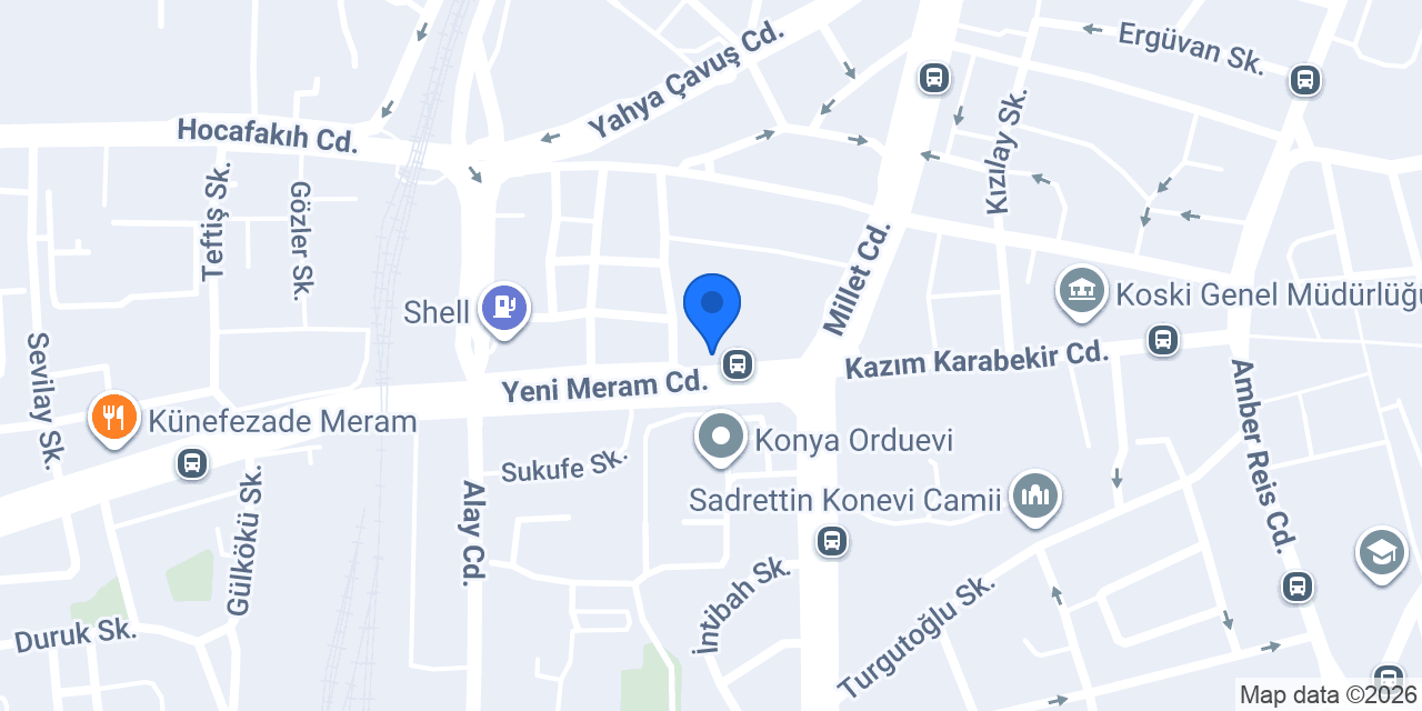 Çatı Kafe Okey Salonu konumu