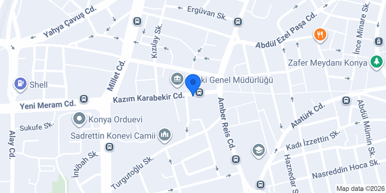 Meram çiçekçilik konumu
