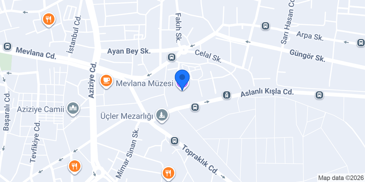Mevlana Müzesi konumu