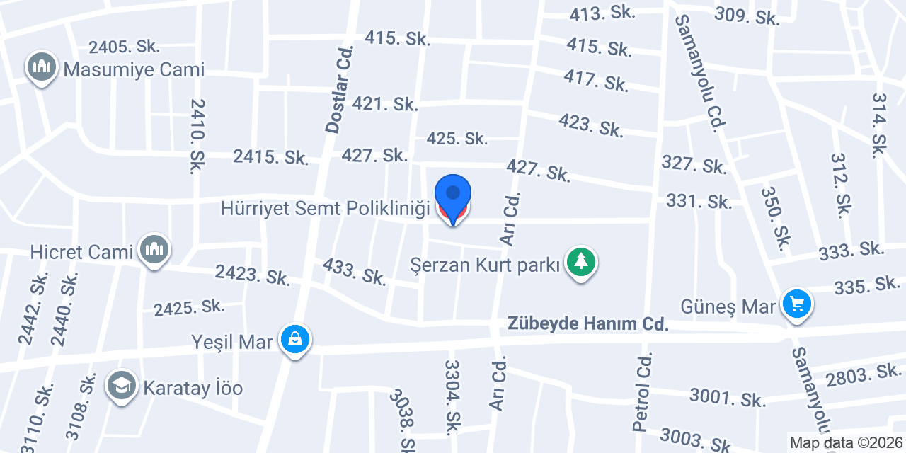 Hürriyet Semt Polikliniği konumu