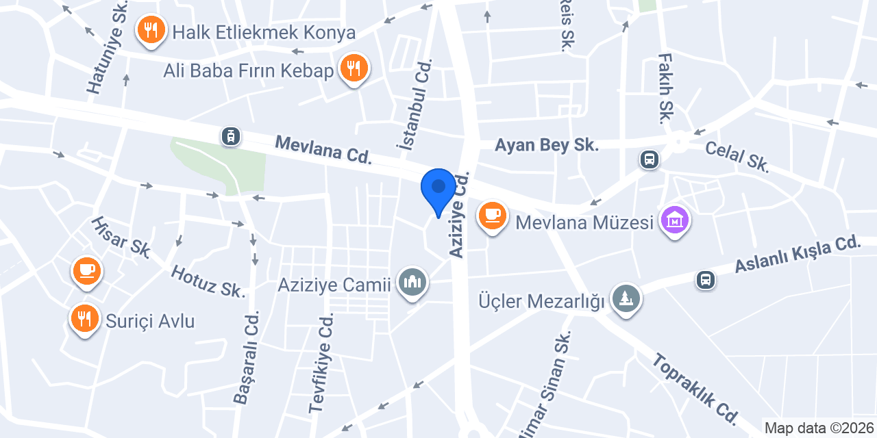 MEVLANA OTEL konumu