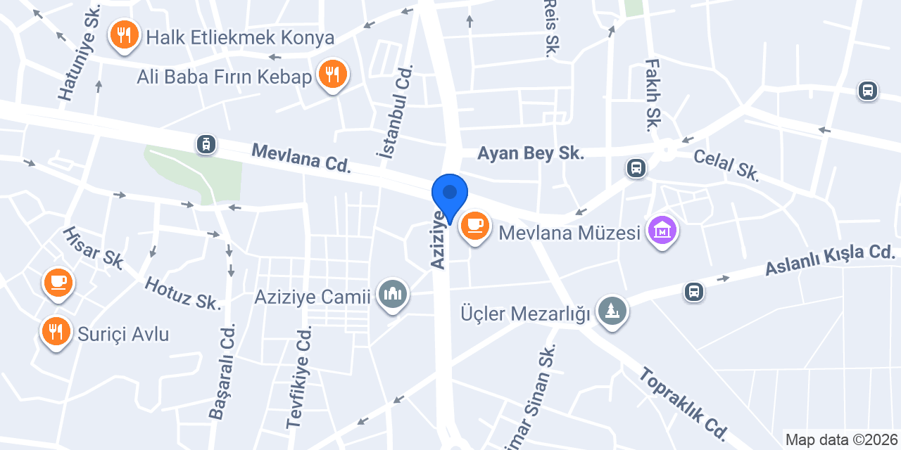 Eminevim Konya Mevlana Şube konumu