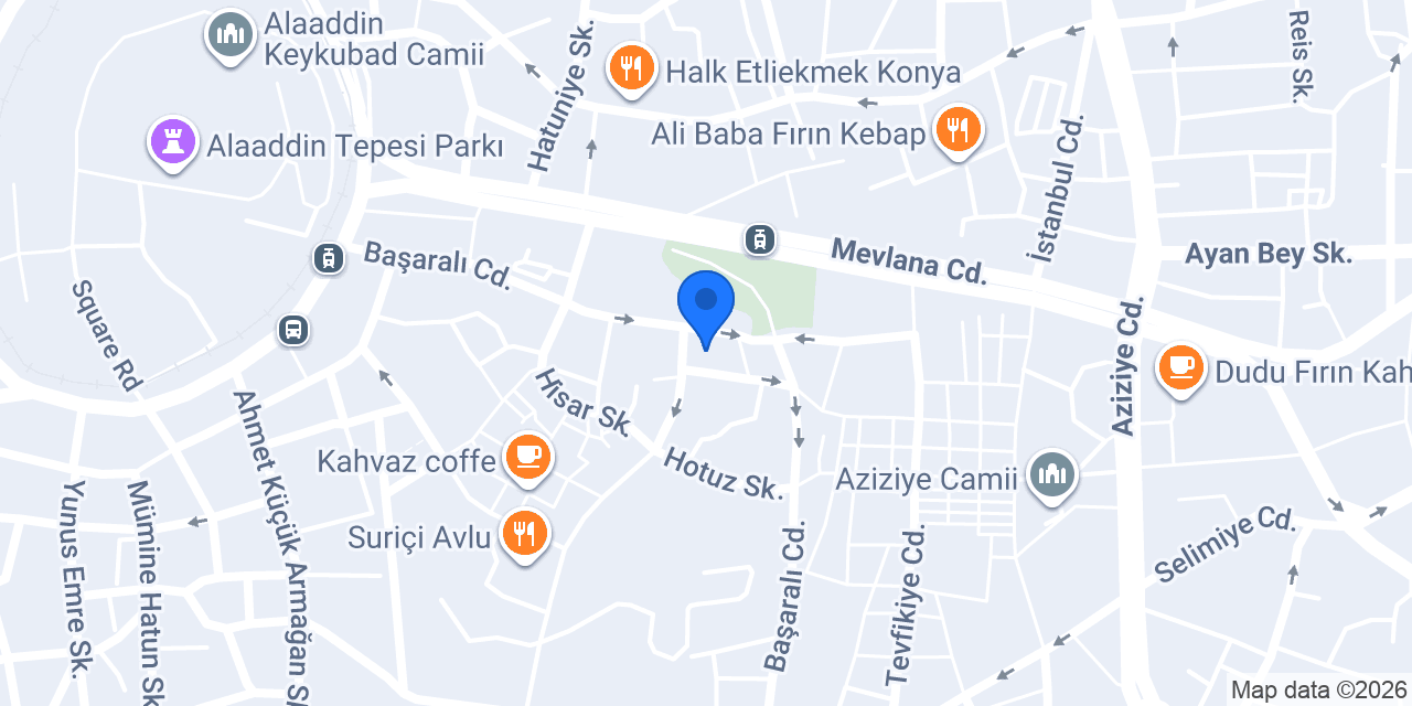 Şehir Kulübü Restaurant Konya Alkollü Restaurant konumu