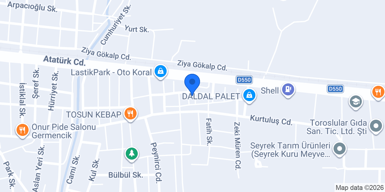 Köçer Mutfak konumu