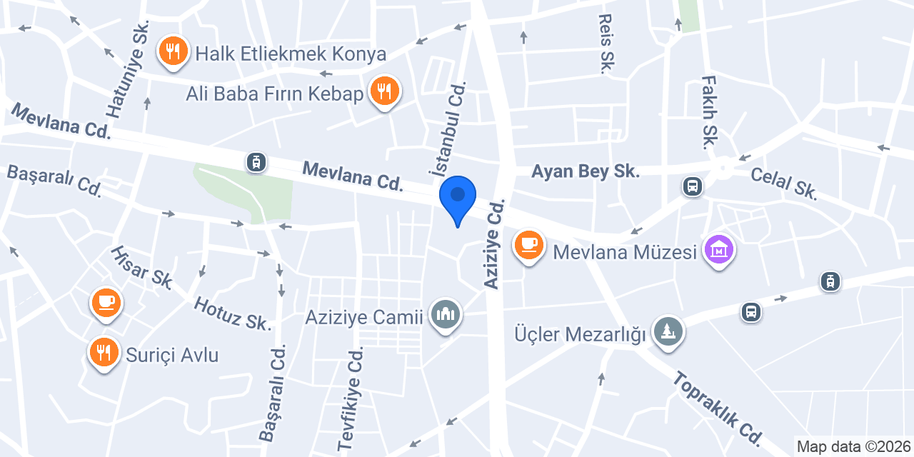 Konya Asya Hotel konumu