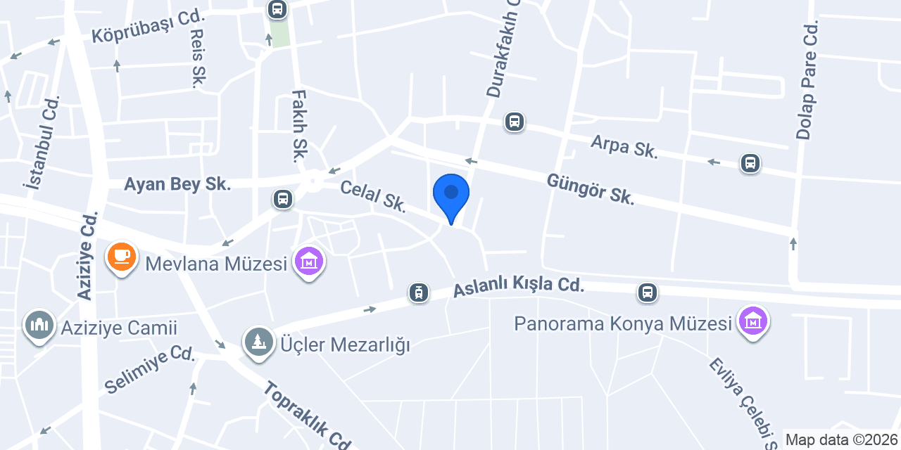 Mevlana Otobüs Otoparkı konumu