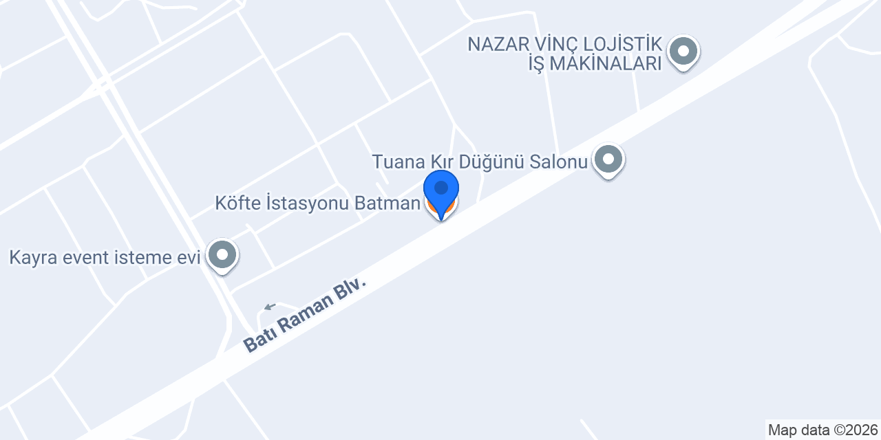 Köfte İstasyonu Batman konumu