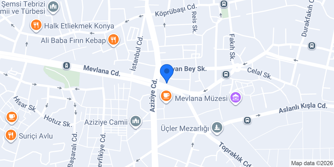TEB Mevlana Şubesi konumu