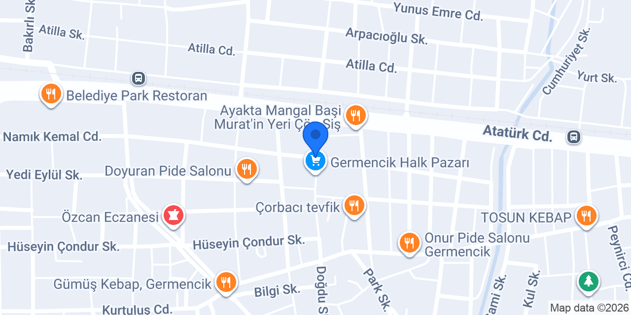 Germencik İlçe Halk Kütüphanesi konumu