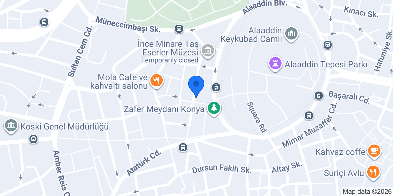 Mevlana Çiçekçilik konumu