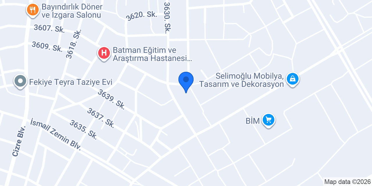 Zirve mermer granit & Kuvars atölyesi konumu