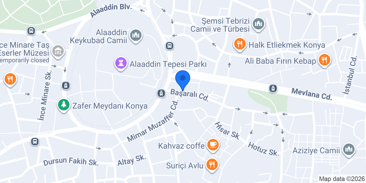 Meram Taksi Durağı konumu