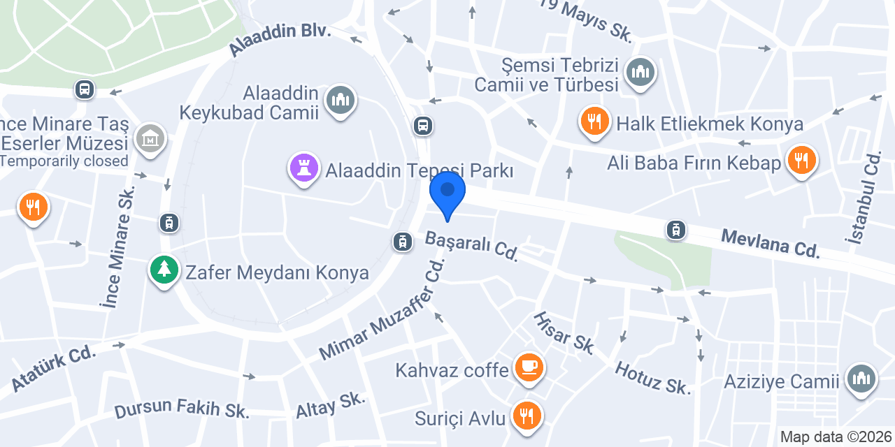 Alaaddin KOMEK Kurs Merkezi konumu