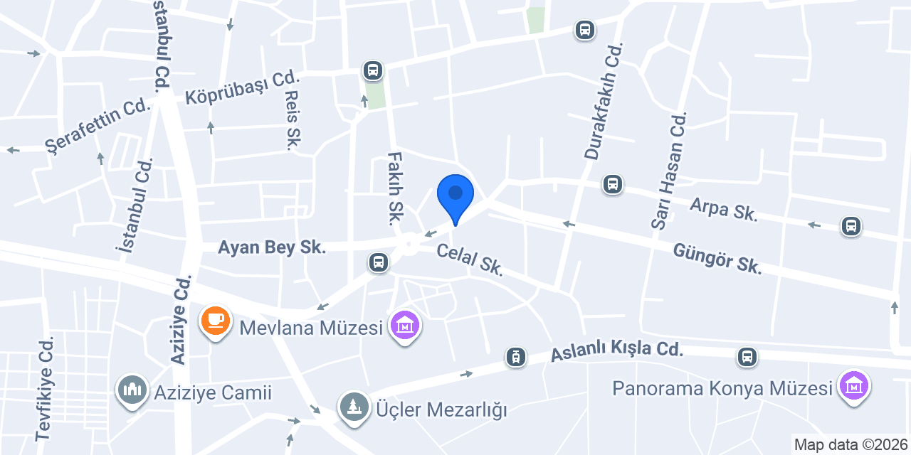 Dünya Mevlâna Vakfı Derviş Misafirhanesi konumu