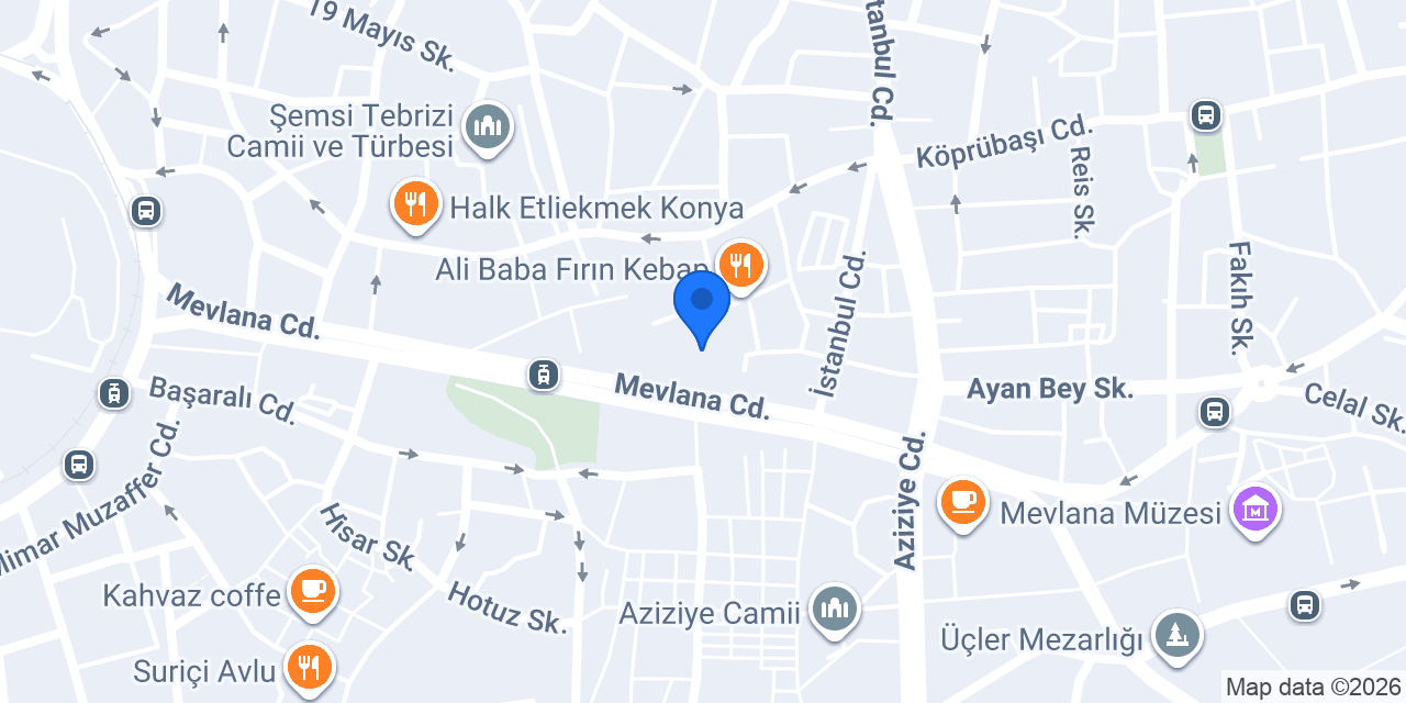 Yapı Kredi - Konya Şubesi konumu