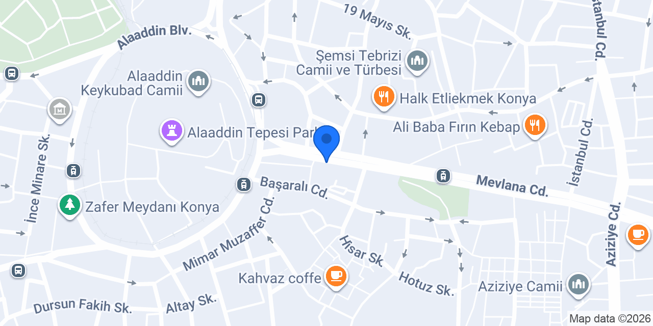 Vakıf Katılım Konya Şubesi konumu