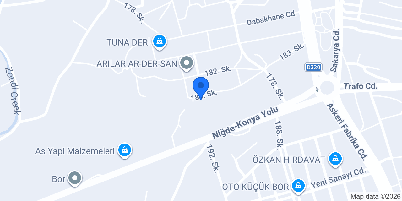 Nigde Hurda & Bor Hurda konumu