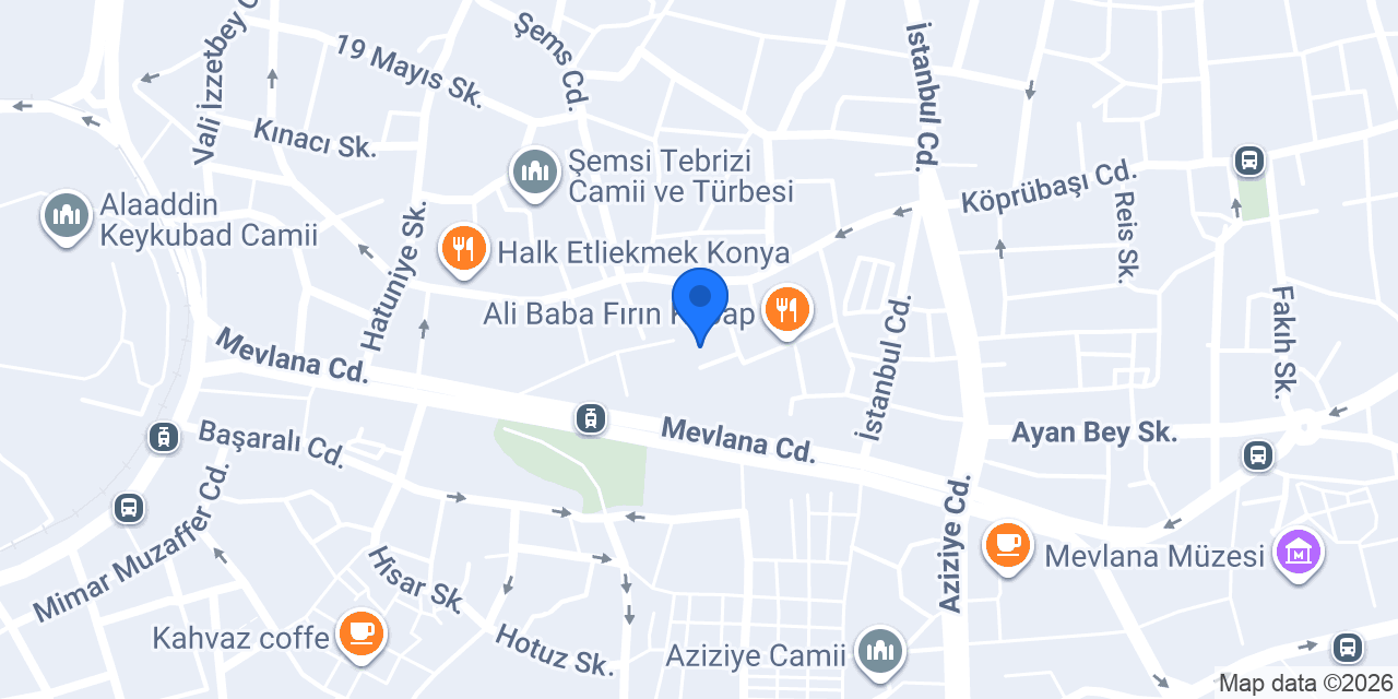 Konya Özbek Çiçekçilik konumu