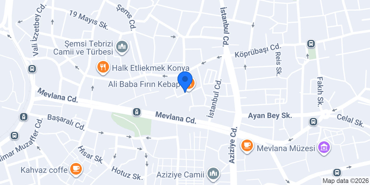 Beyzade Hotel Konya konumu