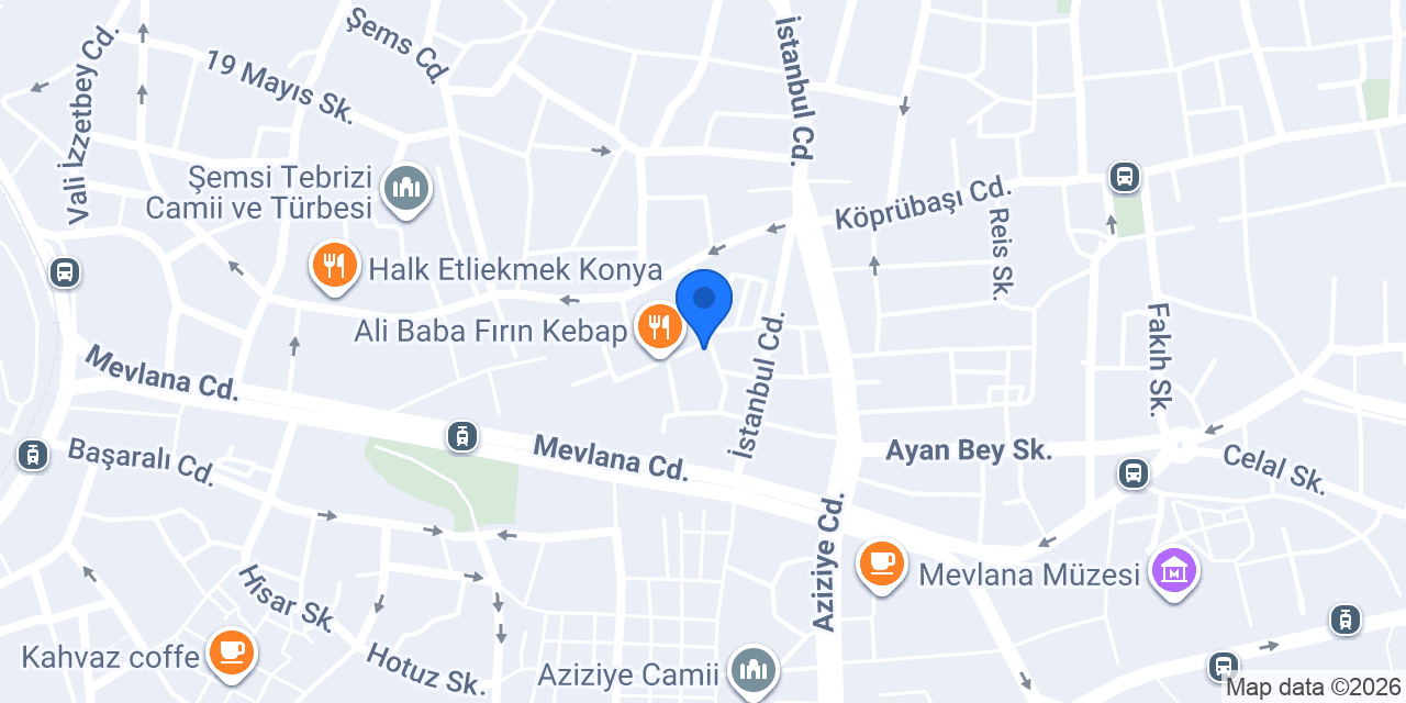 Çiçek Turizm Konya Şubesi konumu