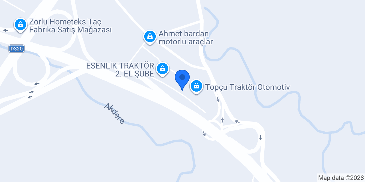 Kioti Denizli Tun Traktör Satış-Servis-Yedek Parça konumu