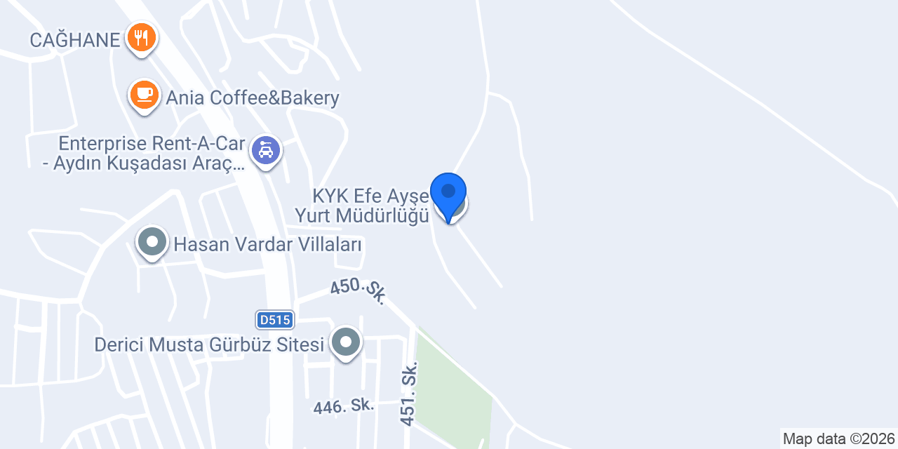 KYK Efe Ayşe Yurt Müdürlüğü konumu