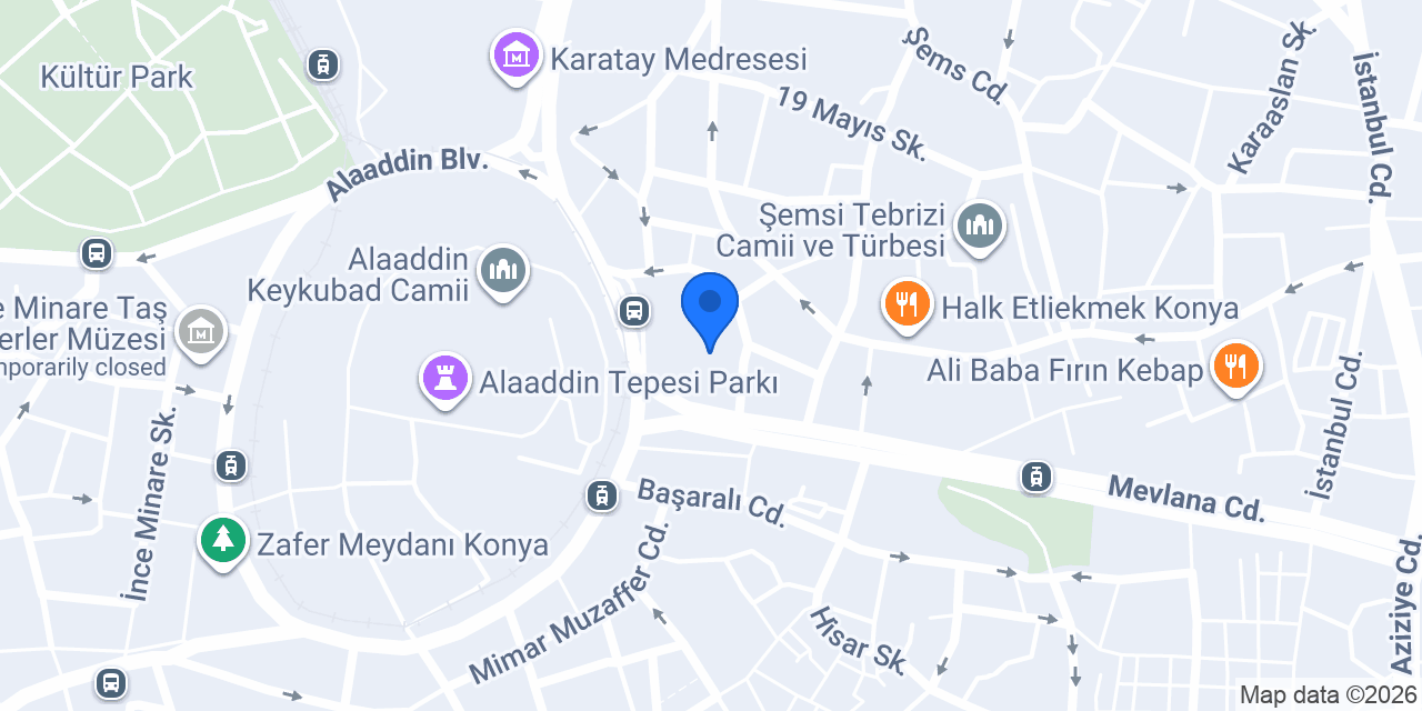 Konya Teknik Üniversitesi Sürekli Eğitim Merkezi konumu