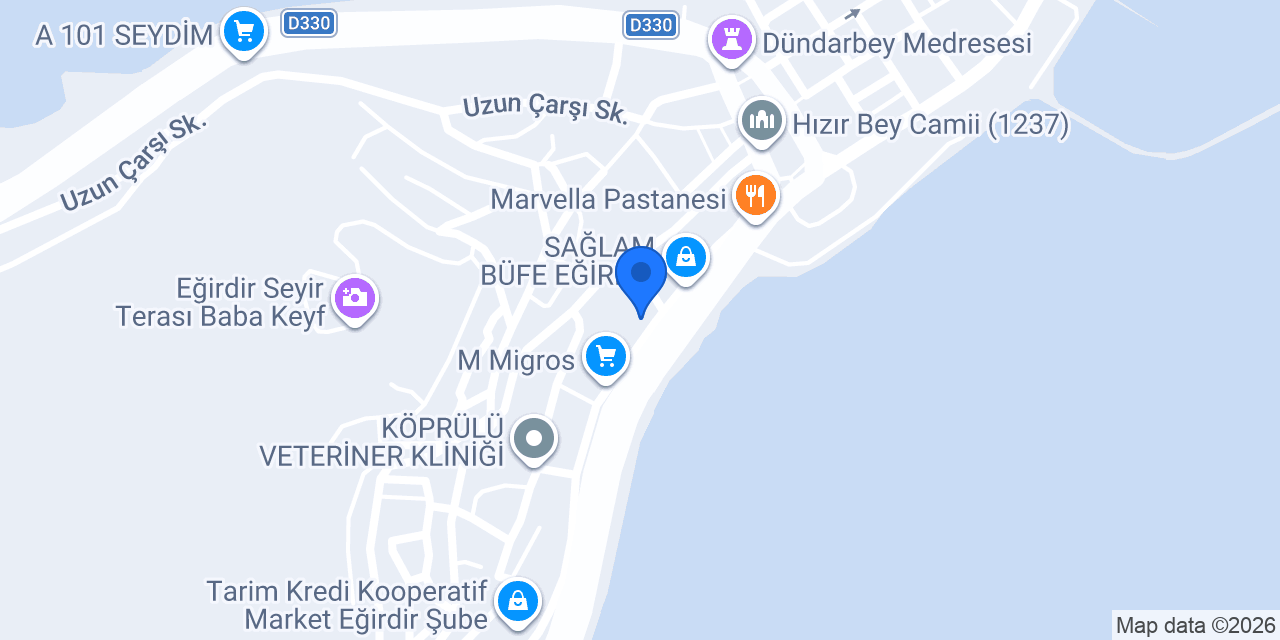 Aras Kargo Eğirdir Şubesi konumu